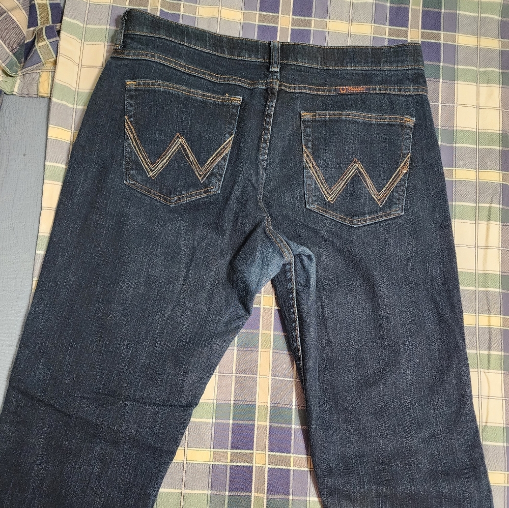 Women's Wrangler QBaby Jeans 15/16 × 36" dark blue